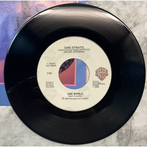 Dire Straits Walk of Life / One World 45 Rock Warner Bros + Picture Sleeve - Picture 4 of 7
